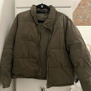 Brandy Melville / John Galt green puffer jacket